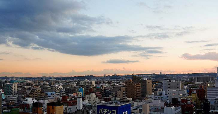 なんでもない立川 立川駅南口の某高い所から見る夕暮れすこし前の風景